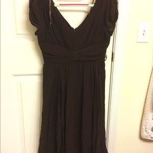 Chocolate Brown Knee Length Dress
